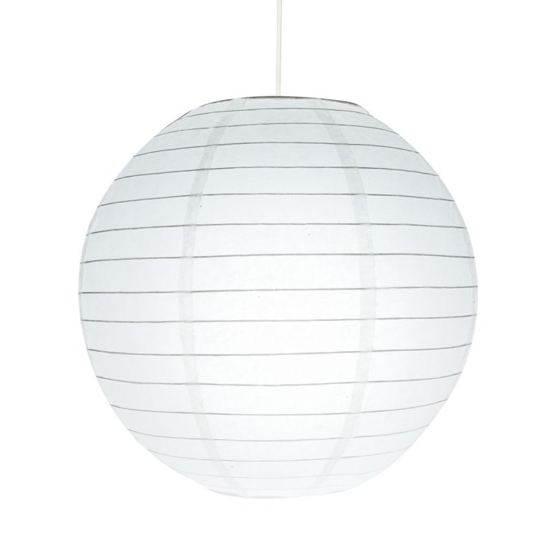 Abażur papierowy GoodHome Raqis 28 cm biały