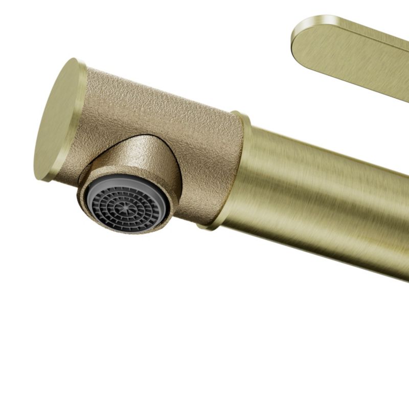 Bateria umywalkowa GoodHome Sauga złoty szczotkowany