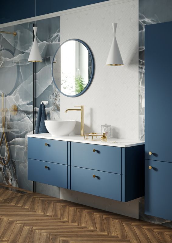 Bateria umywalkowa wysoka GoodHome Owens złota