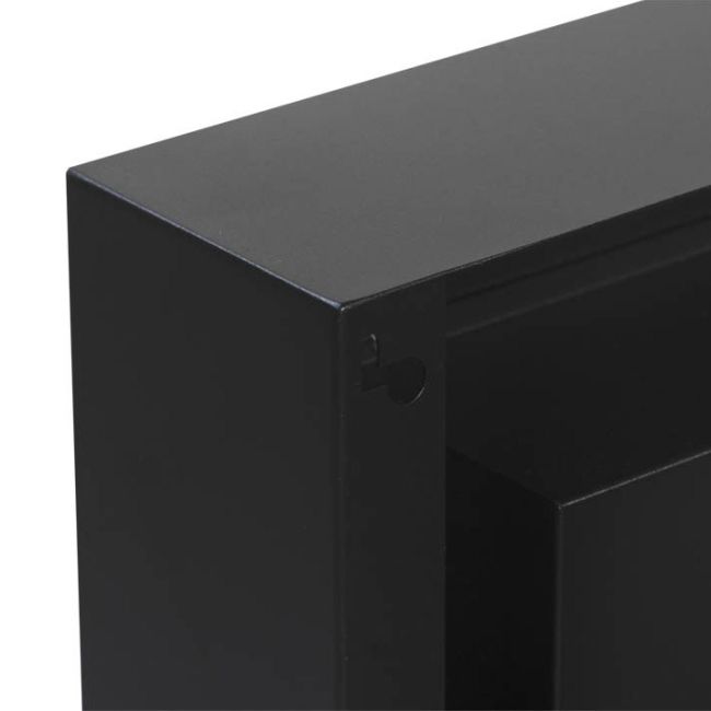 Biokominek wiszący Box z szybą 900 x 400 mm czarny