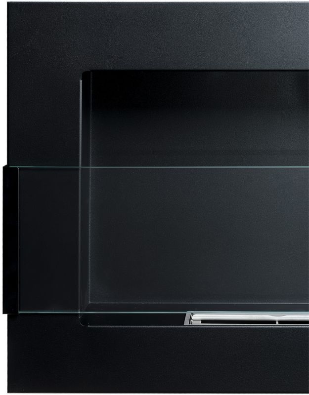 Biokominek wiszący z szybą 1200 x 400 mm czarny