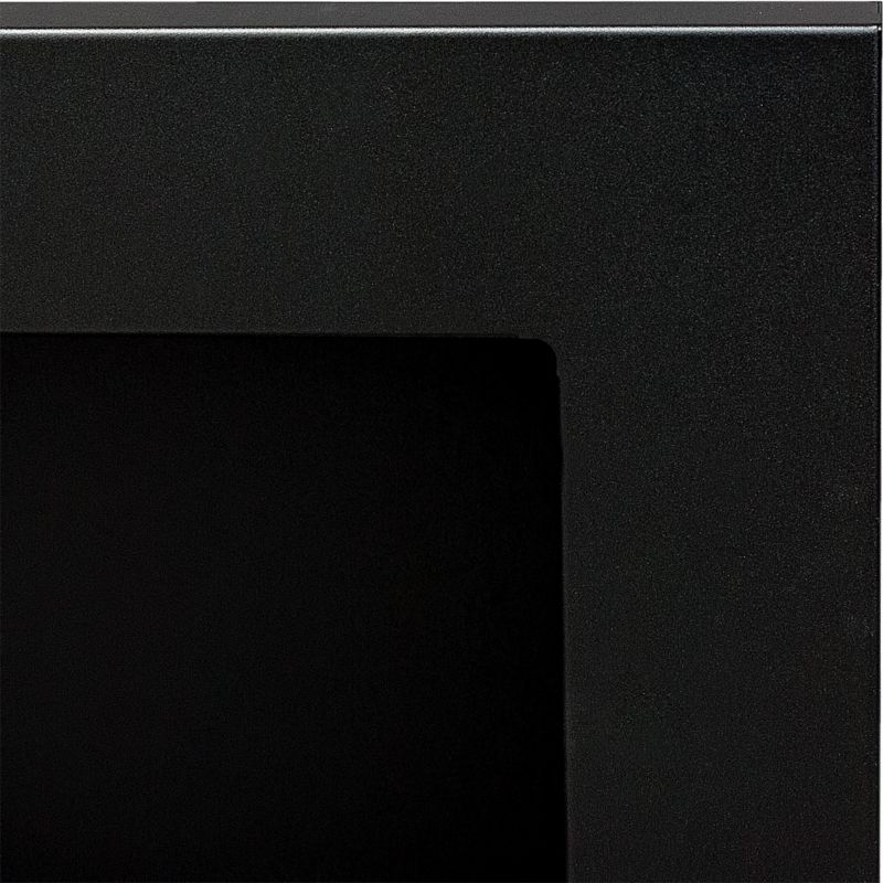 Biokominek wiszący z szybą 1200 x 400 mm czarny