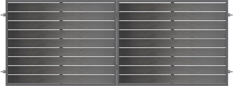 Brama Elba 400 x 150 cm ocynk antracyt