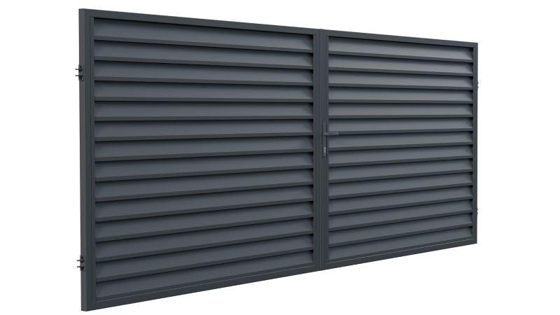 Brama Polargos Imperial 400 x 150 cm z zamkiem ocynk antracyt
