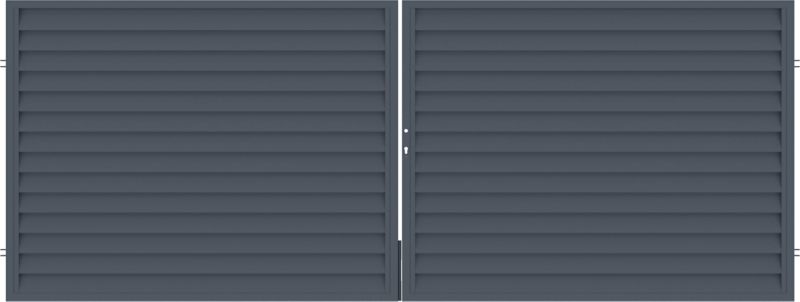 Brama Polargos Imperial 400 x 150 cm z zamkiem ocynk antracyt