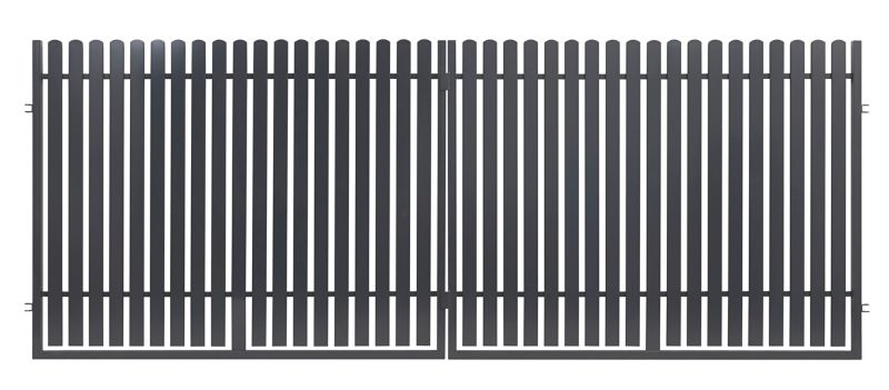 Brama dwuskrzydłowa Polbram Steel Group Daria 2 400 x 150 cm