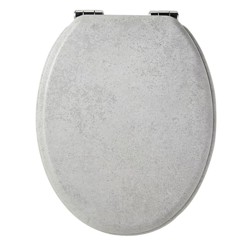 Deska WC GoodHome Pilica MDF wolnoopadająca beton