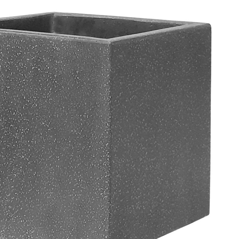 Donica Verve efekt cementu kwadratowa 48 cm ciemny szary