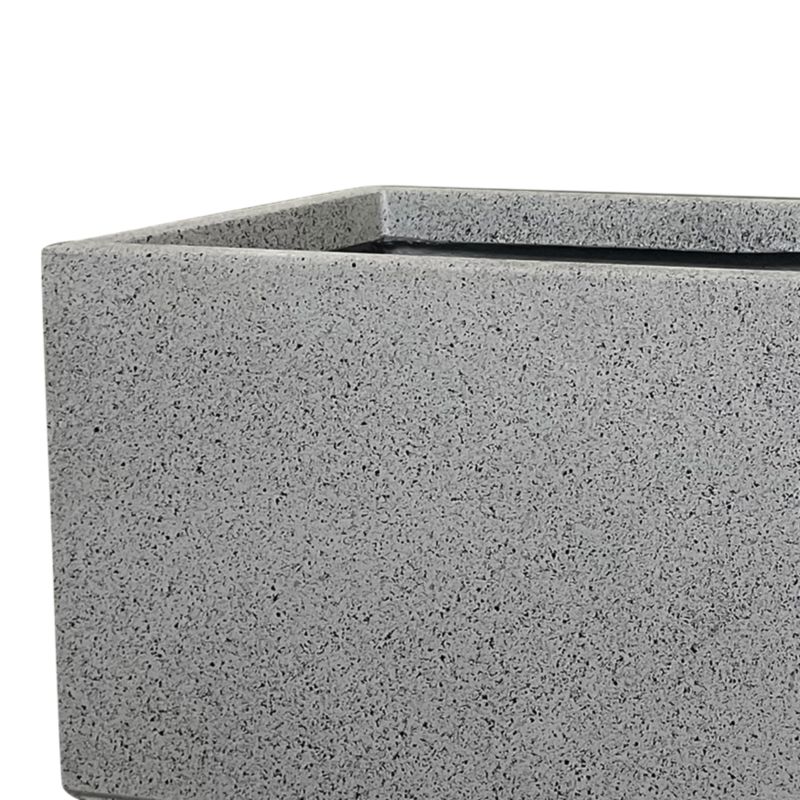 Donica prostokątna Verve Terrazzo 80 cm biała