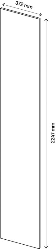 Drzwi do korpusu 37,5 x 225 cm GoodHome Atomia biały połysk
