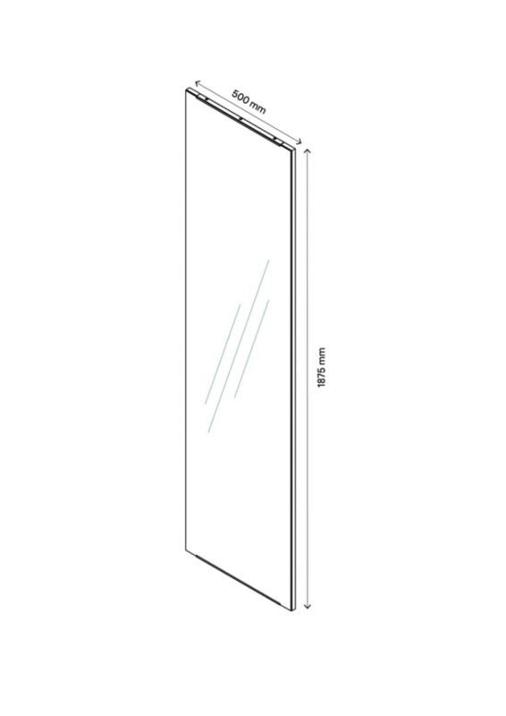 Drzwi do korpusu 50 x 187,5 cm GoodHome Atomia lustro
