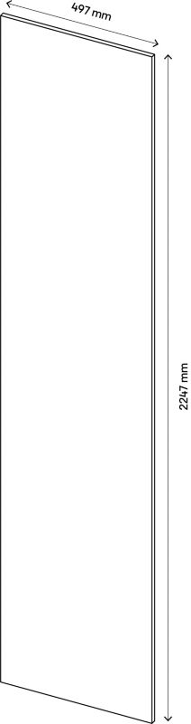 Drzwi do korpusu 50 x 225 cm GoodHome Atomia biały połysk