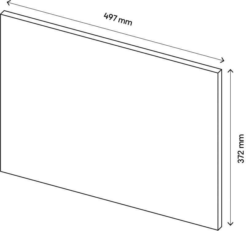 Drzwi do korpusu 50 x 37,5 cm GoodHome Atomia dąb