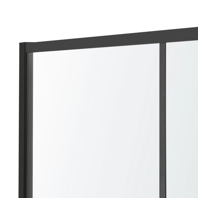 Drzwi prysznicowe przesuwne GoodHome Ahti 120 cm chrom/czarny