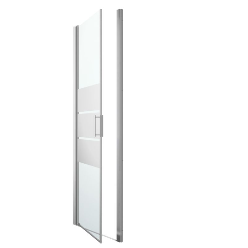Drzwi prysznicowe uchylne GoodHome Beloya 70 cm chrom/szkło lustrzane