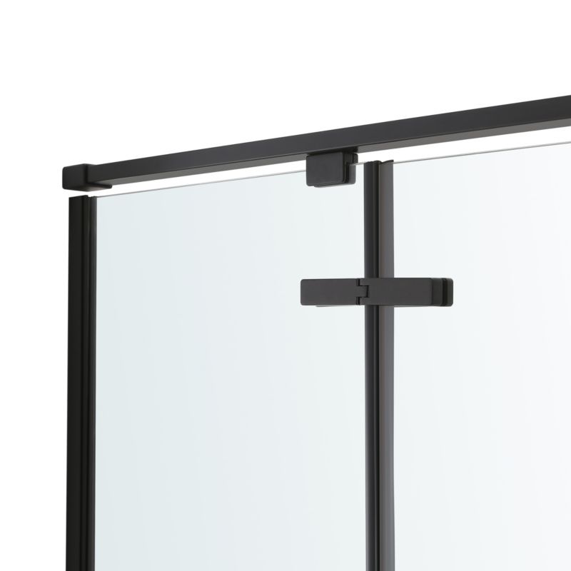 Drzwi prysznicowe uchylne GoodHome Ezili 90 cm czarne/transparentne