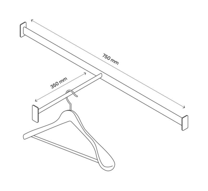 Drążek czołowy do korpusu 75 cm GoodHome Atomia