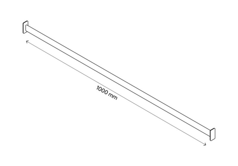 Drążek do korpusu 100 cm GoodHome Atomia szary