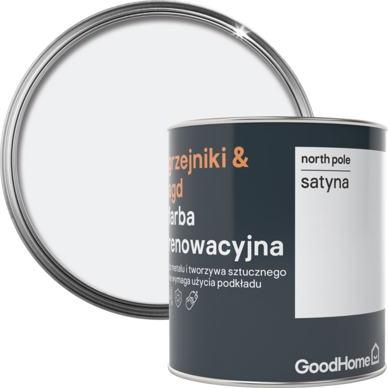 Farba GoodHome Grzejniki north pole satyna 0,75 l