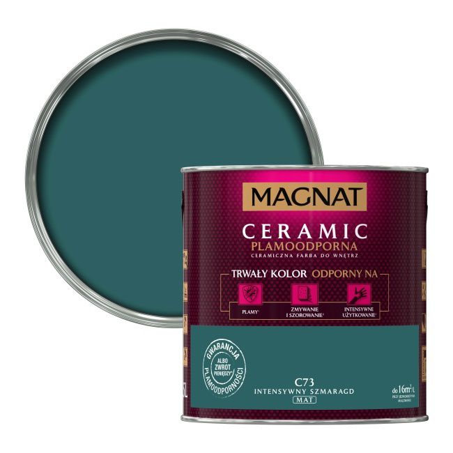 Farba Magnat Ceramic intensywny szmaragd 2,5 l
