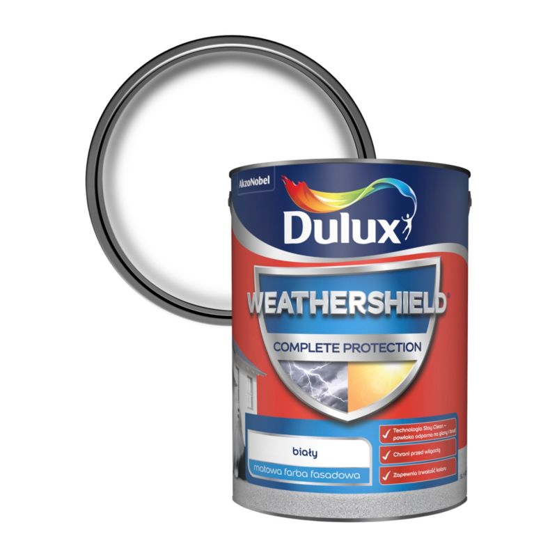 Farba elewacyjna Dulux Complete biały 5 l