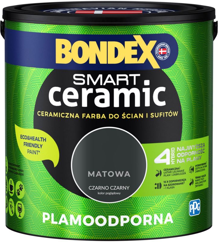 Farba hybrydowa Bondex Smart Ceramic czarno czarny 2,5 l