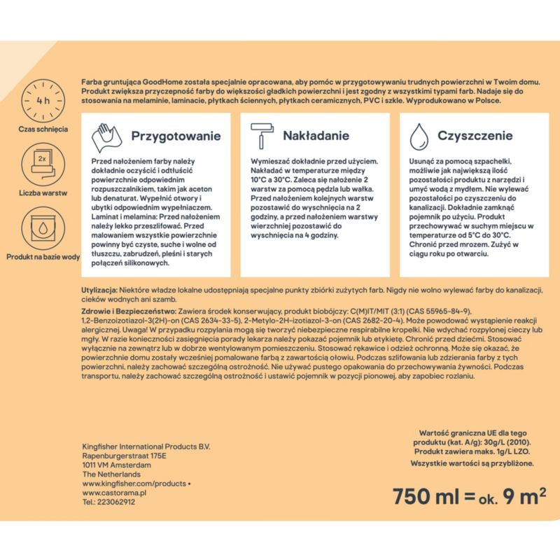 Farba podkładowa GoodHome trudne powierzchnie 0,75 l