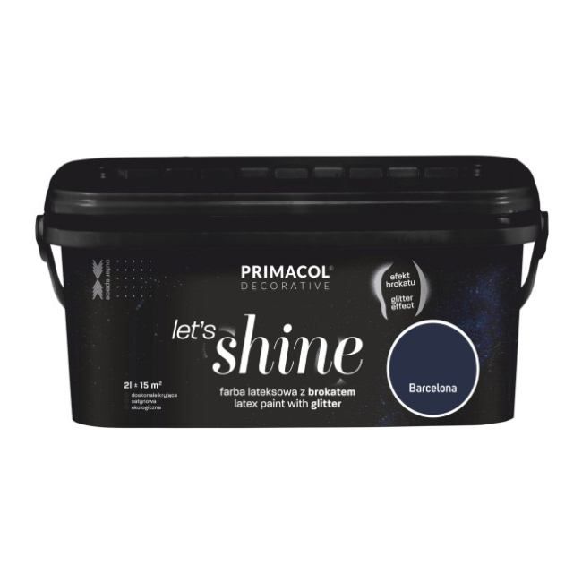 Farba z brokatem Primacol Let's Shine 2 l Barcelona