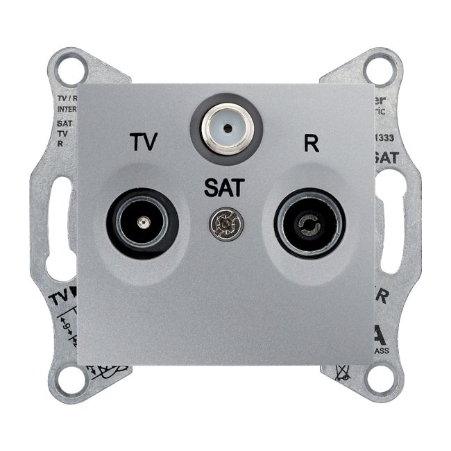 Gniazdo RTV-SAT końcowe Schneider Electric Sedna aluminium