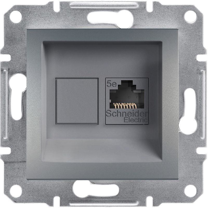Gniazdo komputerowe Schneider Electric Asfora kategoria 5e stal