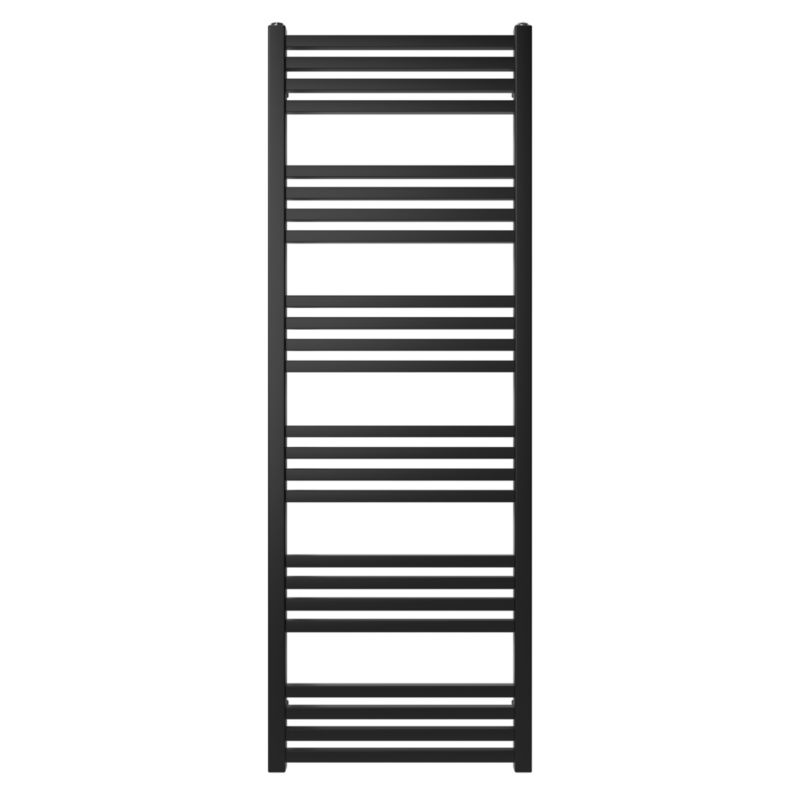 Grzejnik łazienkowy GoodHome Duala 128 x 45 cm czarny