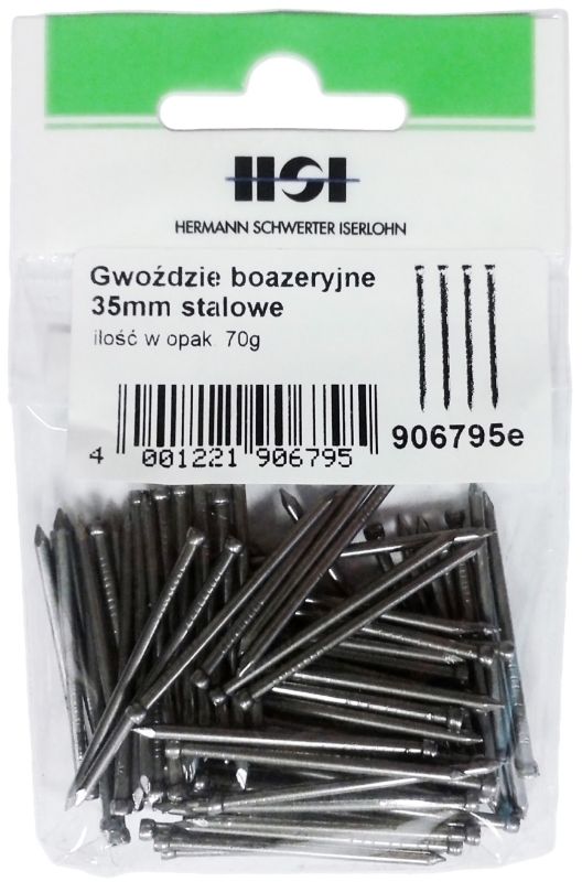 Gwoździe boazeryjne stalowe 1,8 x 35 mm 70 g