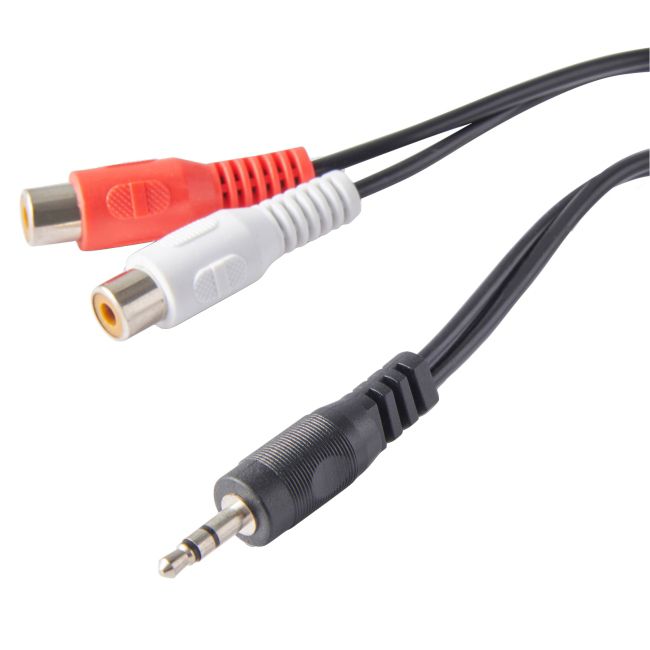 Kabel 2RCA/Jack Blyss czarny 1,5 m