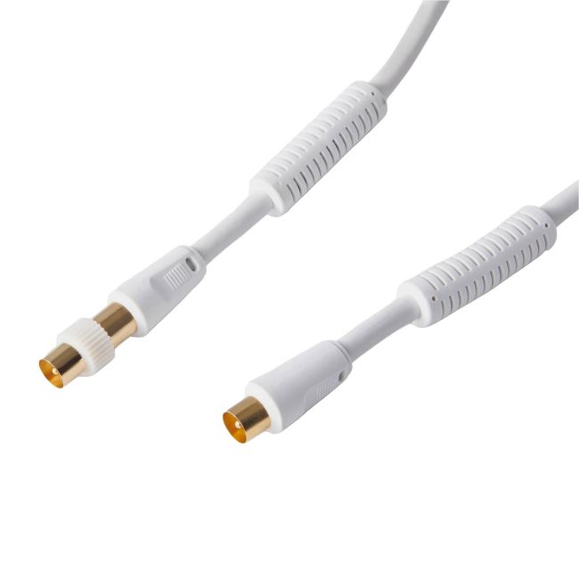 Kabel coaxial Blyss gold biały 10 m