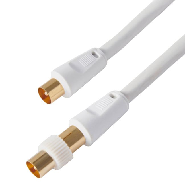 Kabel coaxial Blyss gold biały 3 m