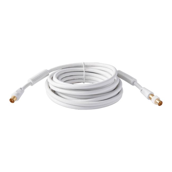 Kabel coaxial Blyss gold biały 5 m