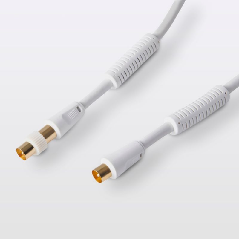Kabel coaxial Blyss gold biały 5 m