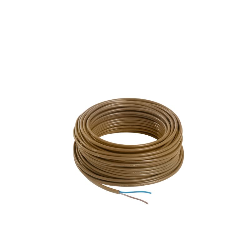 Kabel zasilający H03VVH2F 2 x 0,75 mm2 25 m złoty