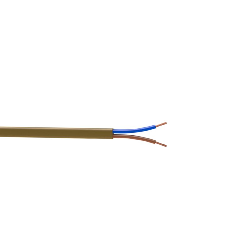 Kabel zasilający H03VVH2F 2 x 0,75 mm2 25 m złoty