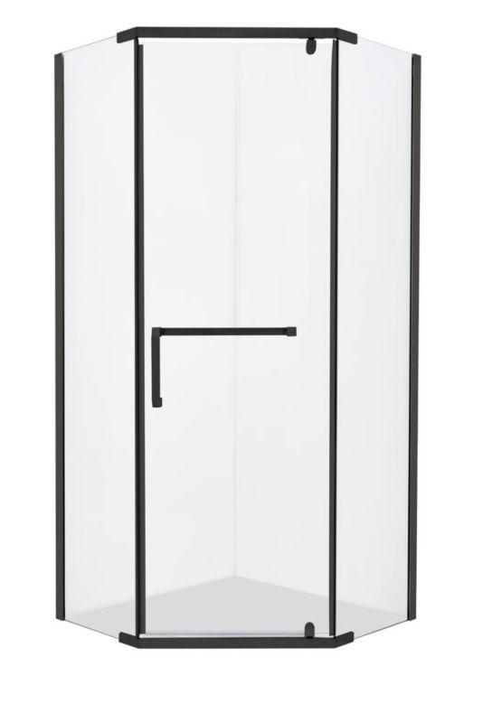 Kabina prysznicowa pięciokątna Durasan Diamond 90 x 90 x 195 cm czarna