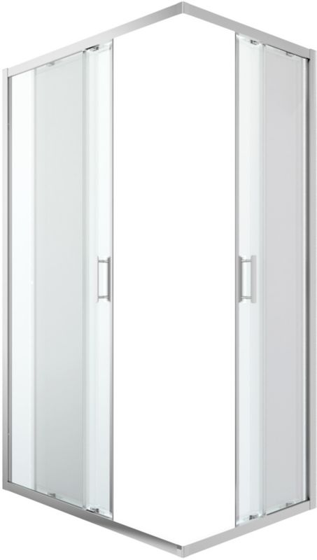 Kabina prysznicowa prostokątna GoodHome Beloya 80 x 120 x 195 cm chrom/transparentna
