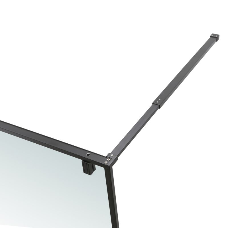 Kabina prysznicowa walk-in GoodHome Ezili 100 cm czarna/transparentna