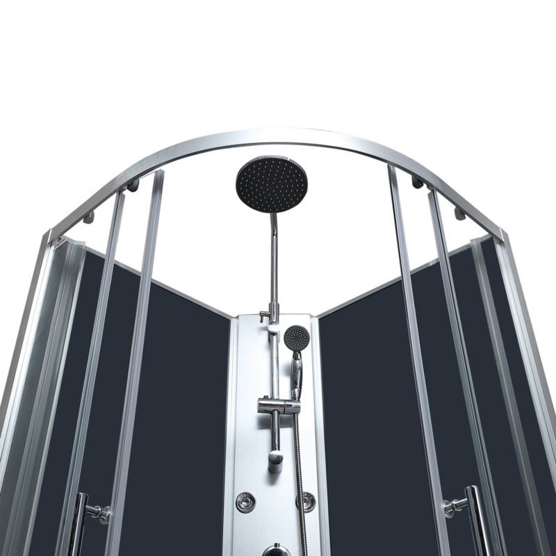 Kabina prysznicowa z hydromasażem Onega 85 cm półokrągła wysoki brodzik