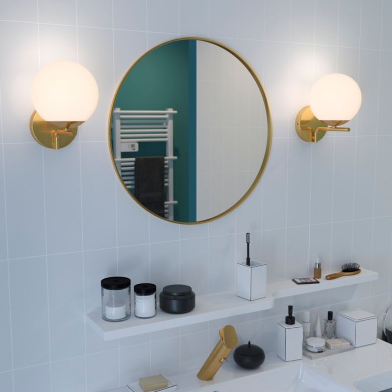 Kinkiet GoodHome Dorres E14 IP44 złoty matowy