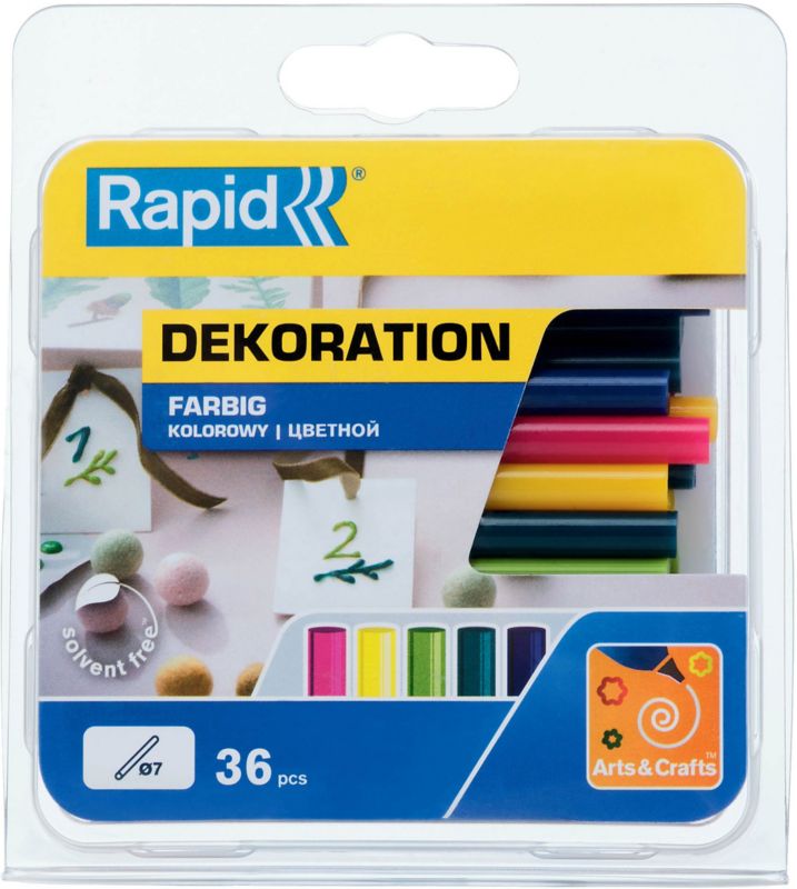 Klej kolorowy Rapid 115 g śr. 7 mm mix 2