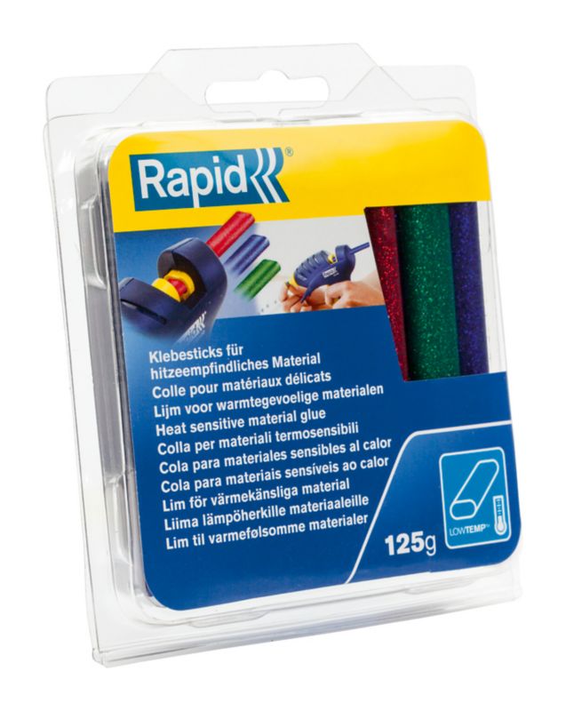 Klej niskotemperaturowy Rapid kolorowy z brokatem 125 g