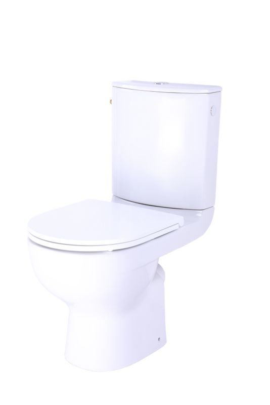Kompakt WC GoodHome Cavally Slim bezkołnierzowy poziomy 3/6 l z deską wolnoopadającą