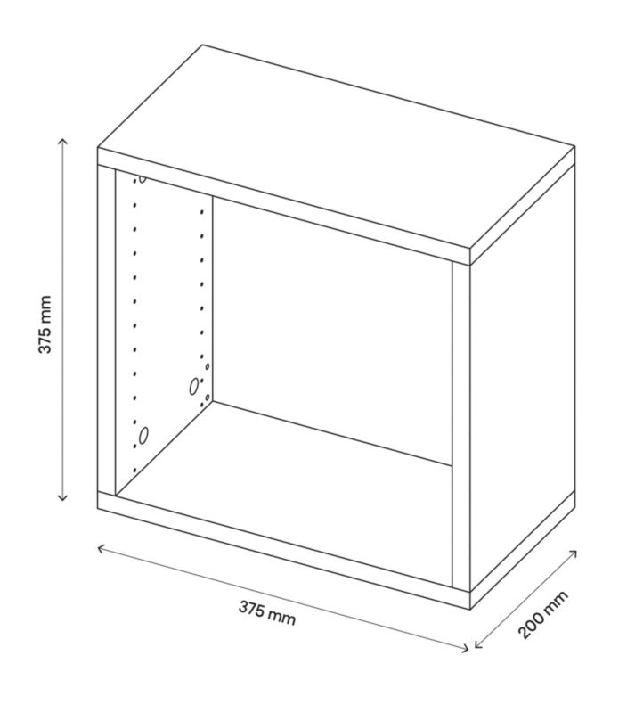 Korpus GoodHome Atomia 20 x 37,5 x 37,5 cm biały