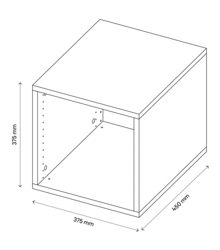 Korpus GoodHome Atomia 45 x 37,5 x 37,5 cm biały