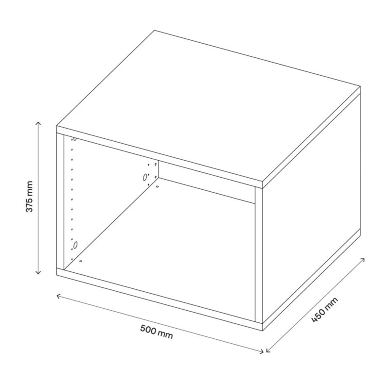 Korpus GoodHome Atomia 45 x 37,5 x 50 cm dąb
